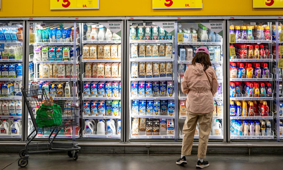 Woman shopping at a grocery store