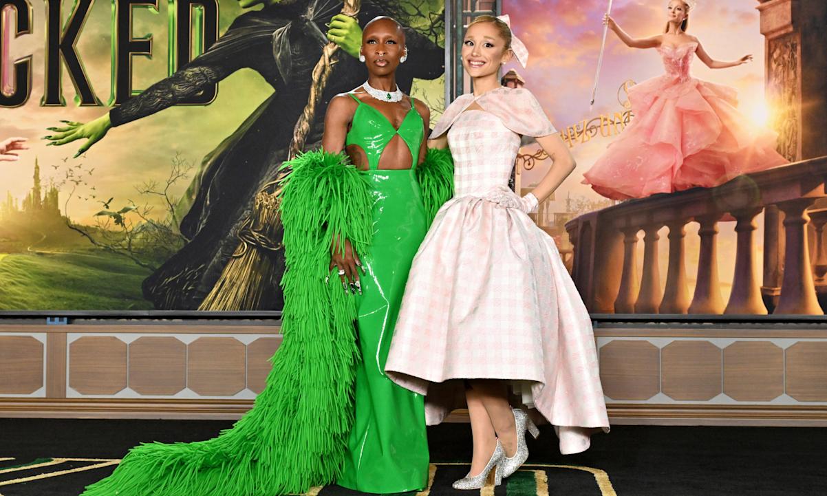 Ariana Grande and Cynthia Erivo at the Wicked premiere.