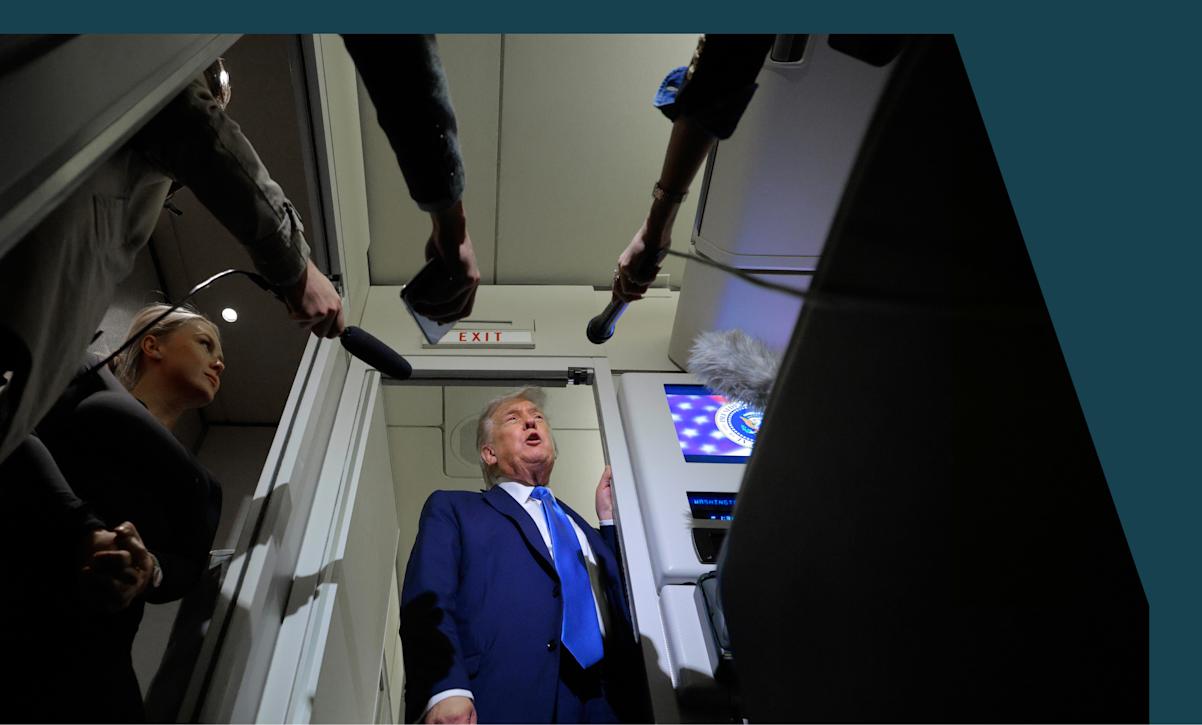 Trump on plane