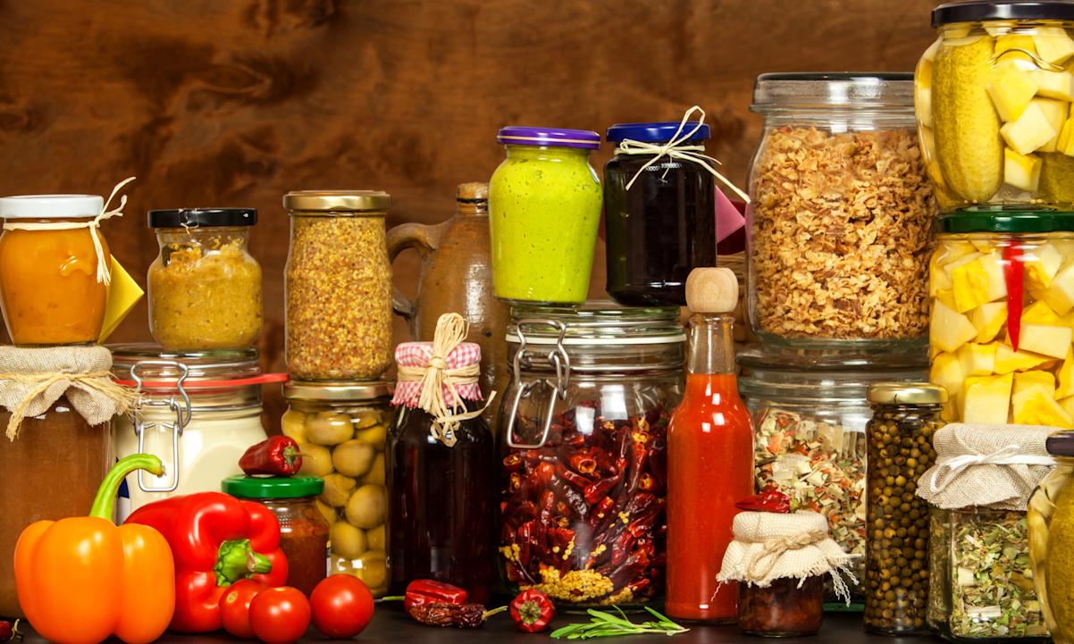 Pantry of jars 