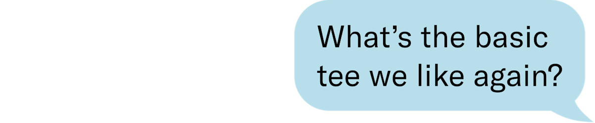 What's the basic tee we like again?
