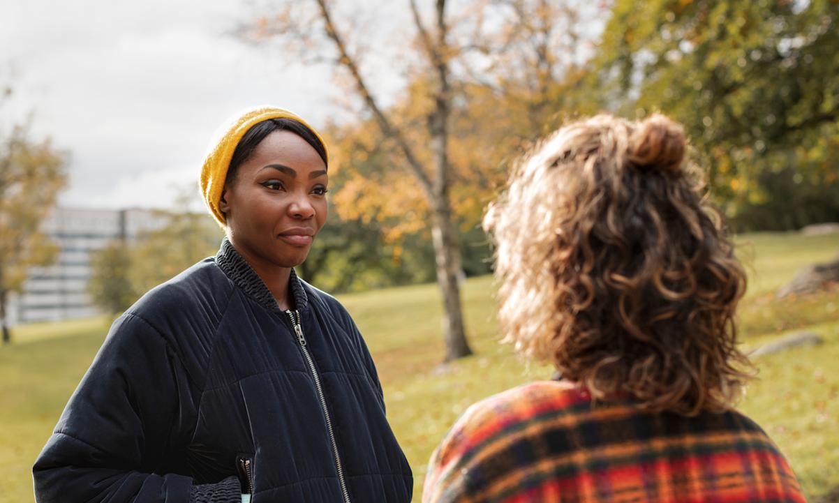 Two women having a conversation