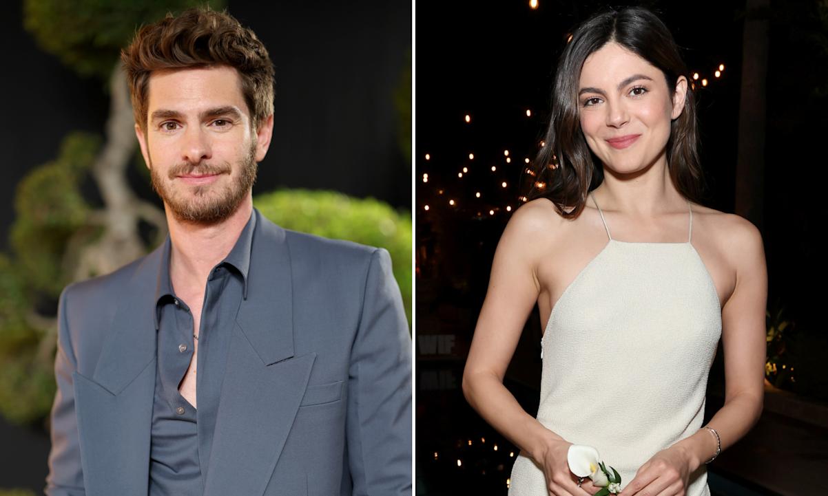 Left: Andrew Garfield. Right: Monica Barbaro.