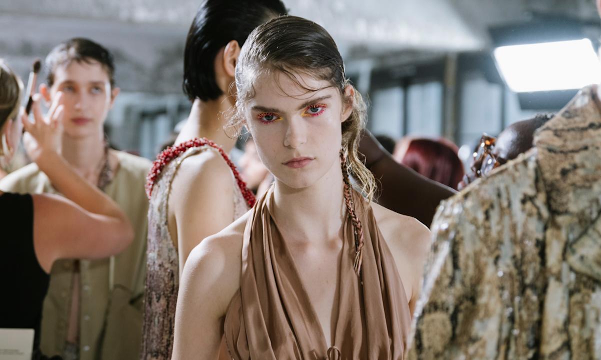 Model at Dries Van Noten show