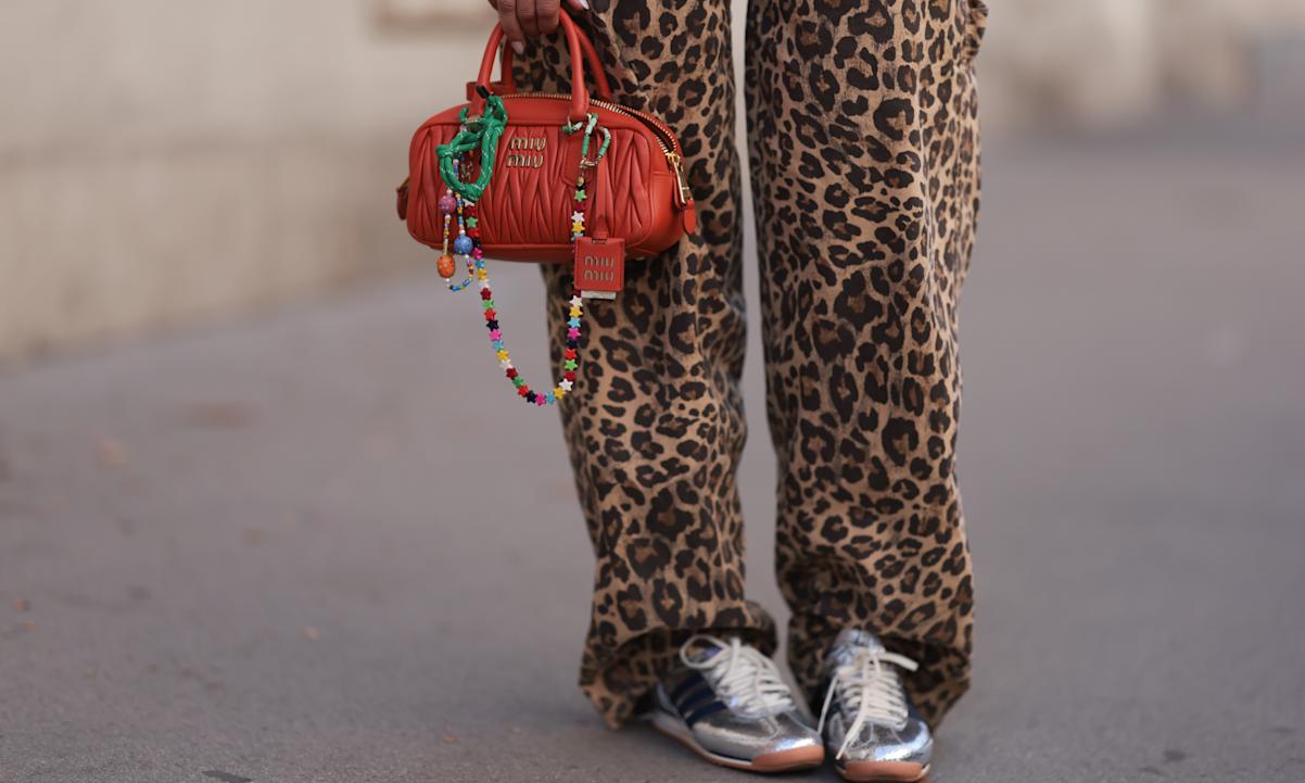 Person in leopard print pants