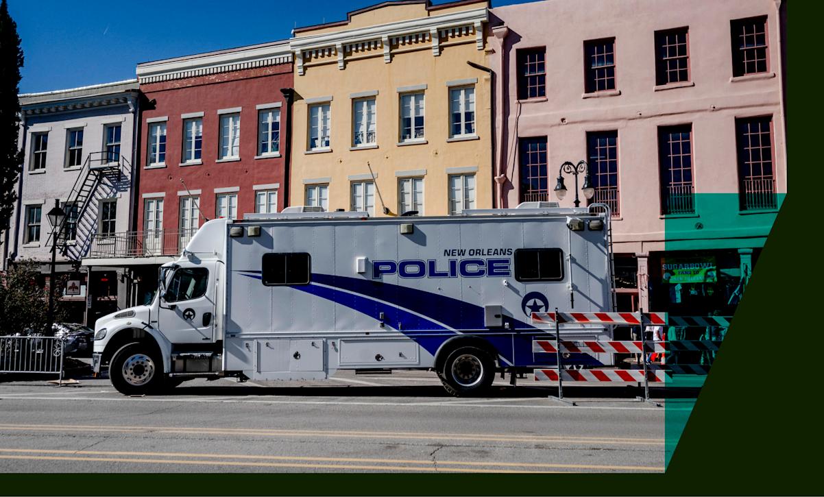 New Orleans police after an attack