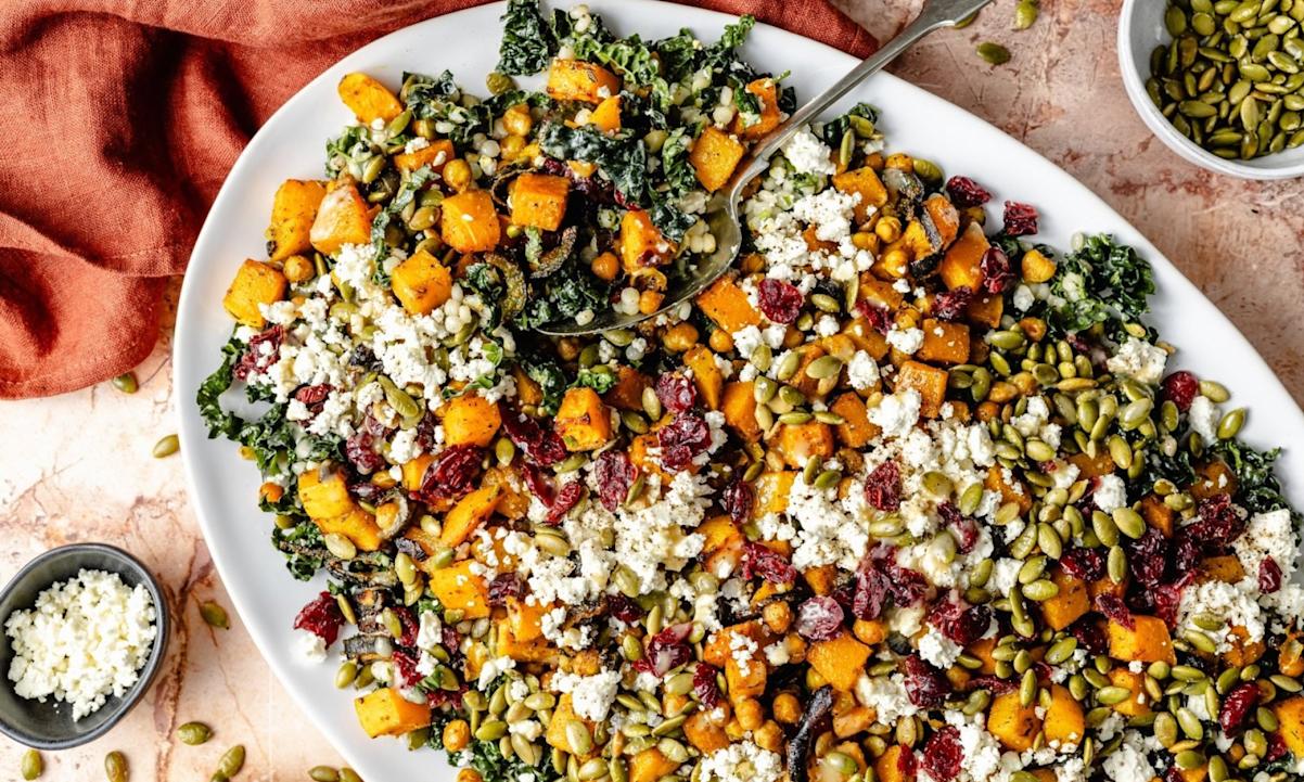 Ambitious Kitchen’s Warm Roasted Vegetable Harvest Couscous Salad